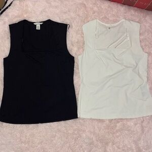 H&M Sleeveless Blouse Top Bundle - Black and White - Size M - NWOT